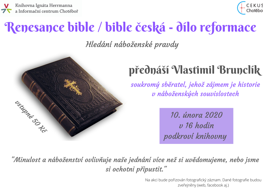Renesance bible / bible česká - dílo reformace