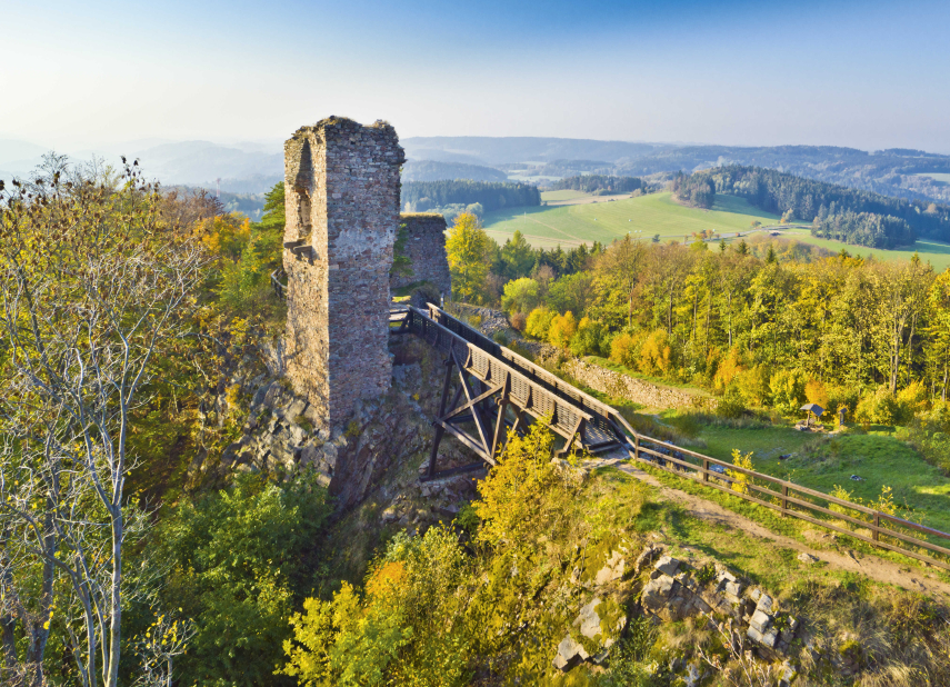 Die Ruine von Burg Zubštejn