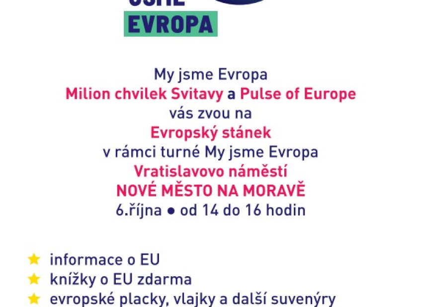 Evropský stánek v rámci turné MY JSME EVROPA