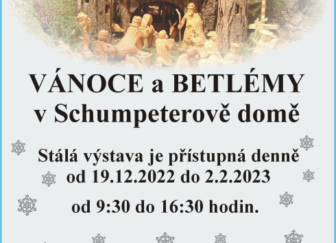 Vánoce a betlémy v Schumpeterově domě