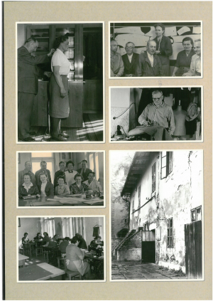 Archiv Vývoj Třešť pracovníci a bývalá budova