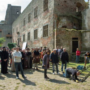 Natáčení filmu Jan Hus na hradě Lipnice nad Sázavou