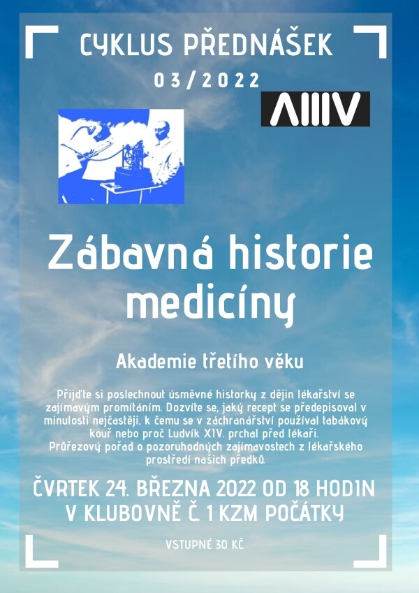 Cyklus přednášek - Zábavná historie medicíny (foto 1)