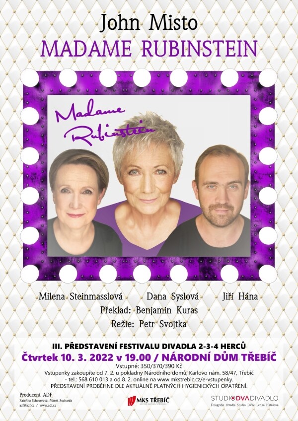 Festival divadla 2-3-4 herců - Madame Rubinstein (foto 1)
