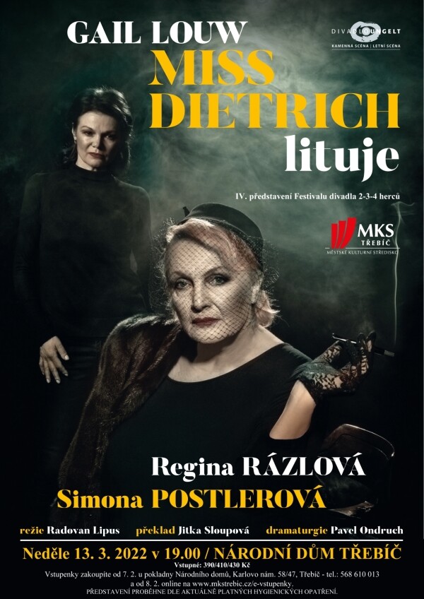 Festival divadla 2-3-4 herců - Miss Ditrich lituje (foto 1)