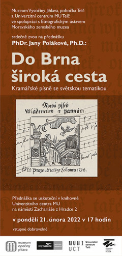 Do Brna široká cesta. Kramářské písně se světskou tematikou (foto 1)