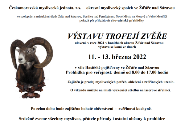 Výstava trofejí zvěře (foto 1)