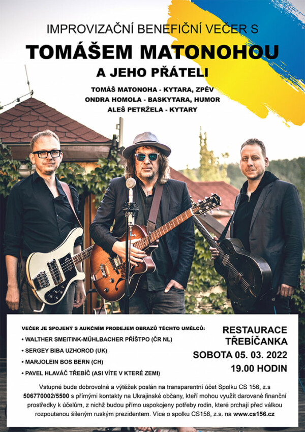Improvizační benefiční večer s Tomášem Matonohou a jeho přáteli (foto 1)