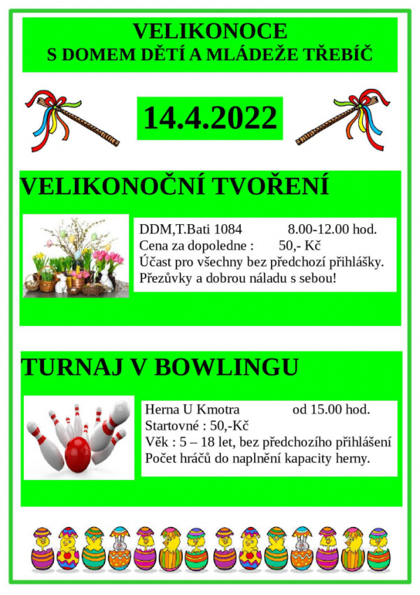 Velikonoční tvoření a turnaj v bowlingu (foto 1)