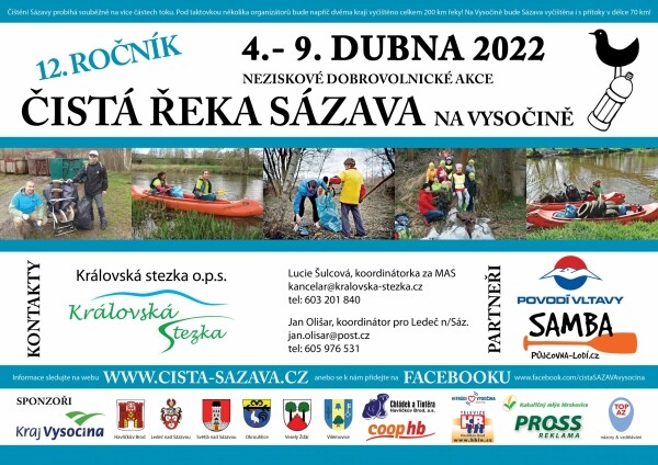 Čistá řeka Sázava na Vysočině (foto 1)
