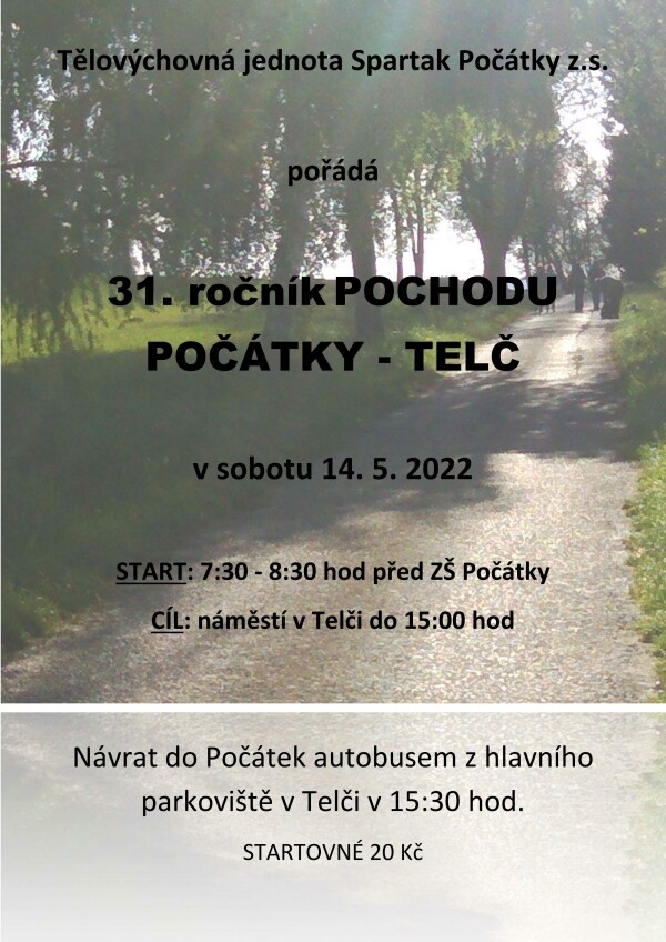 Pochod Počátky - Telč (foto 1)