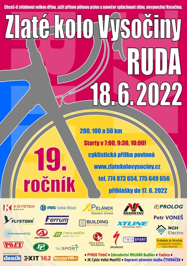 19. ročník - Zlaté kolo Vysočiny Ruda (foto 1)
