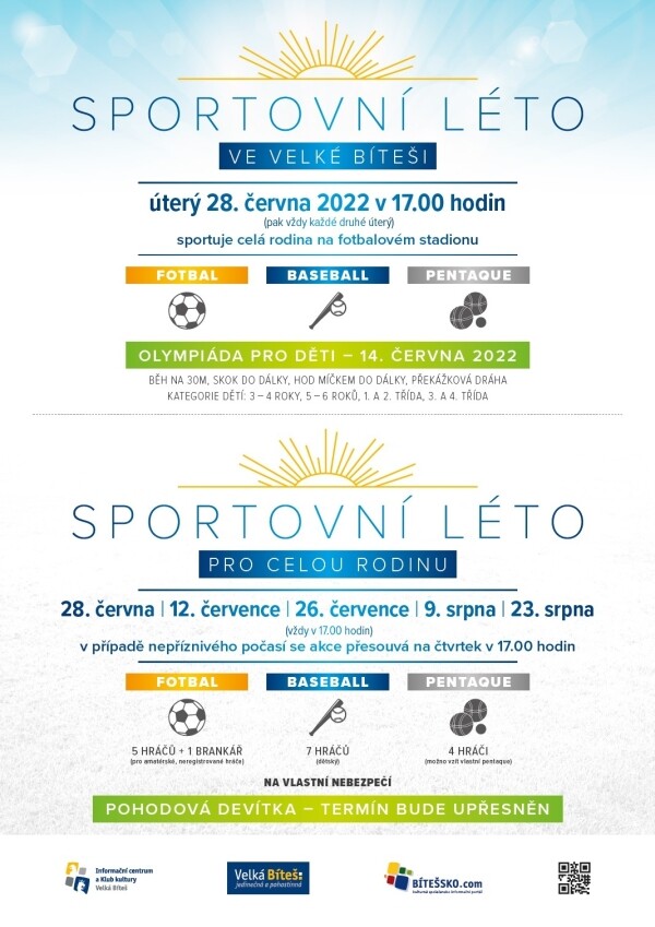 Sportovní léto ve Velké Bíteši - pro celou rodinu (foto 1)