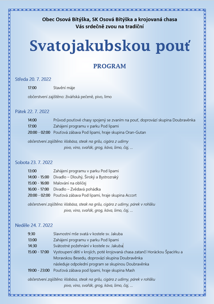 Svatojakubská pouť v Osové Bítýšce (foto 1)