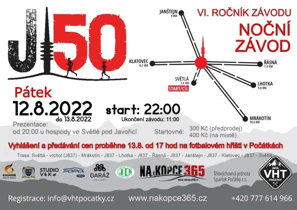 VI. ročník závodu NA JAVOŘICI J50 - NOČNÍ ZÁVOD (foto 1)