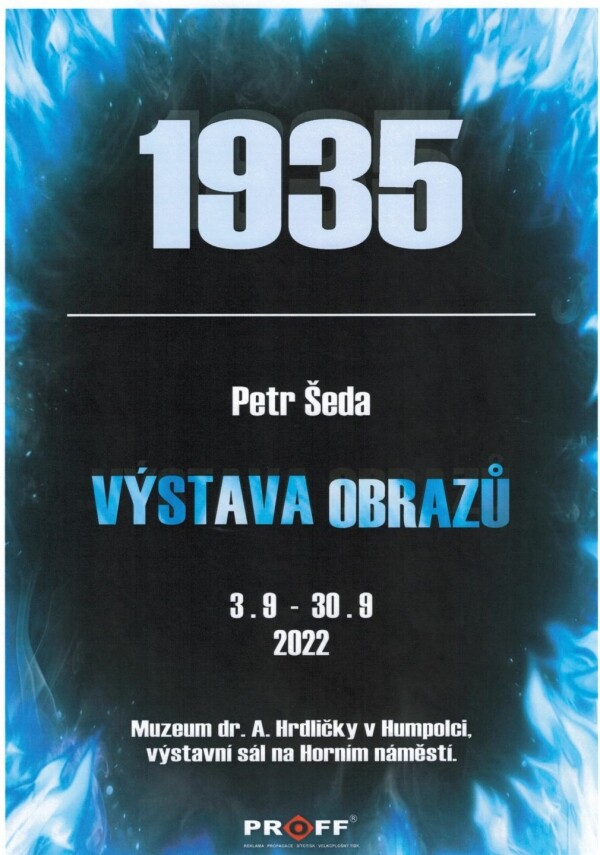 1935 - výstava obrazů Petra Šedy (foto 1)