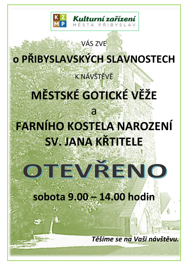 Gotická věž a kostel Narození sv. Jana Křtitele (foto 1)