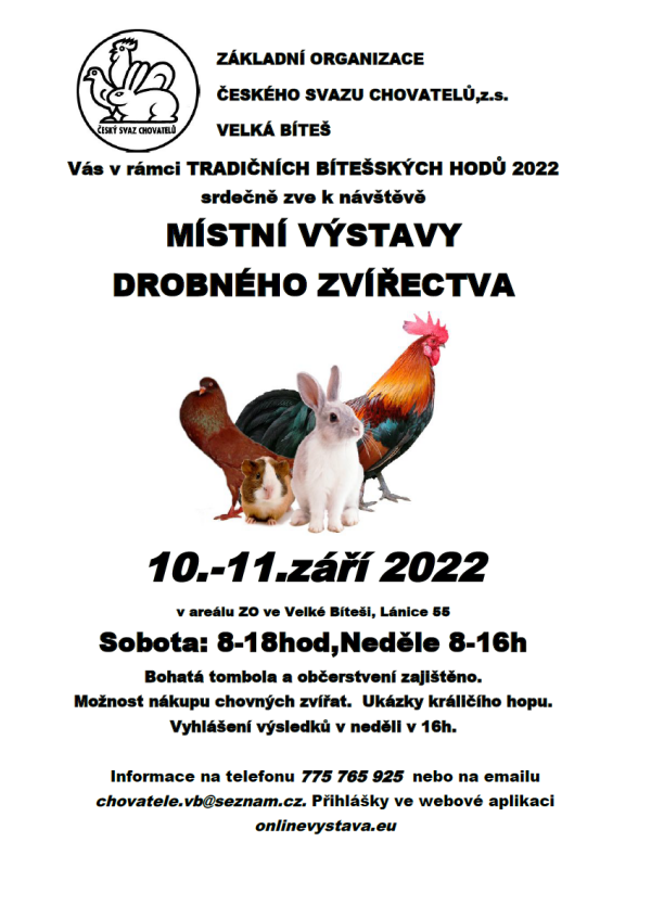 Místní výstava drobného zvířectva (foto 1)