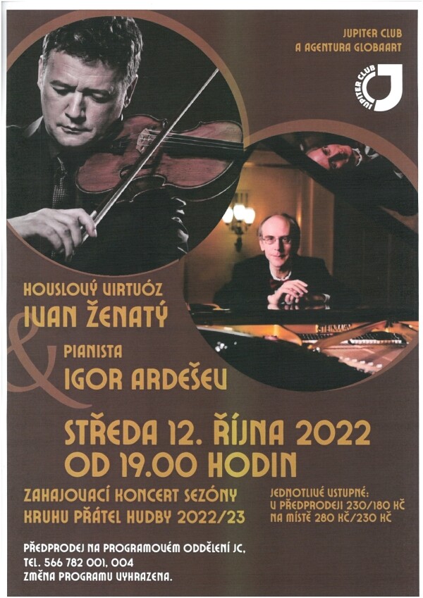 Houslový virtuóz Ivan Ženatý s pianistou Igorem Ardaševem (foto 1)