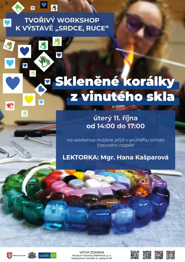 Skleněné korálky z vinutého skla: Workshop k výstavě Srdce, ruce (foto 1)