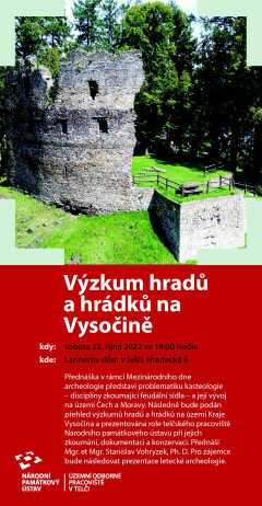 Výzkum hradů a hrádků na Vysočině (foto 1)
