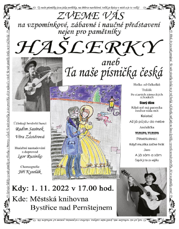 Vzpomínkové a zábavné představení: Hašlerky aneb Ta naše písnička česká (foto 1)