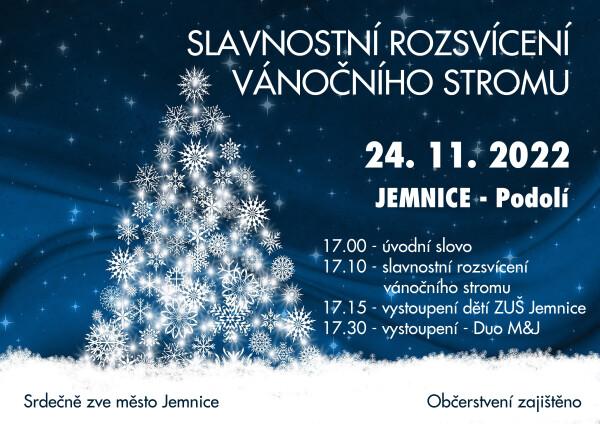 Rozsvícení vánočního stromu v Podolí (foto 1)