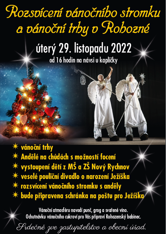 Rozsvícení vánočního stromečku v Rohozné (foto 1)