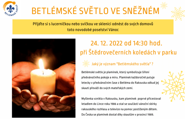 Betlémské světlo ve Sněžném (foto 1)