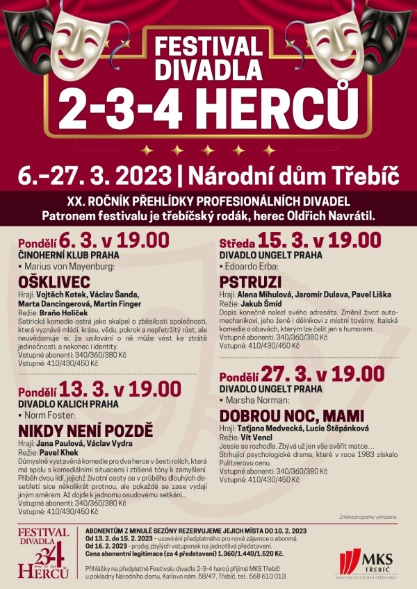 Festival divadla 2-3-4 herců: Pstruzi (foto 1)