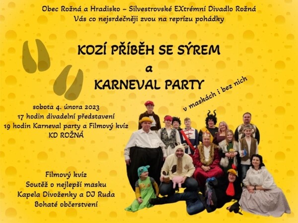 KOZÍ PŘÍBĚH SE SÝREM A KARNEVAL PARTY (foto 1)