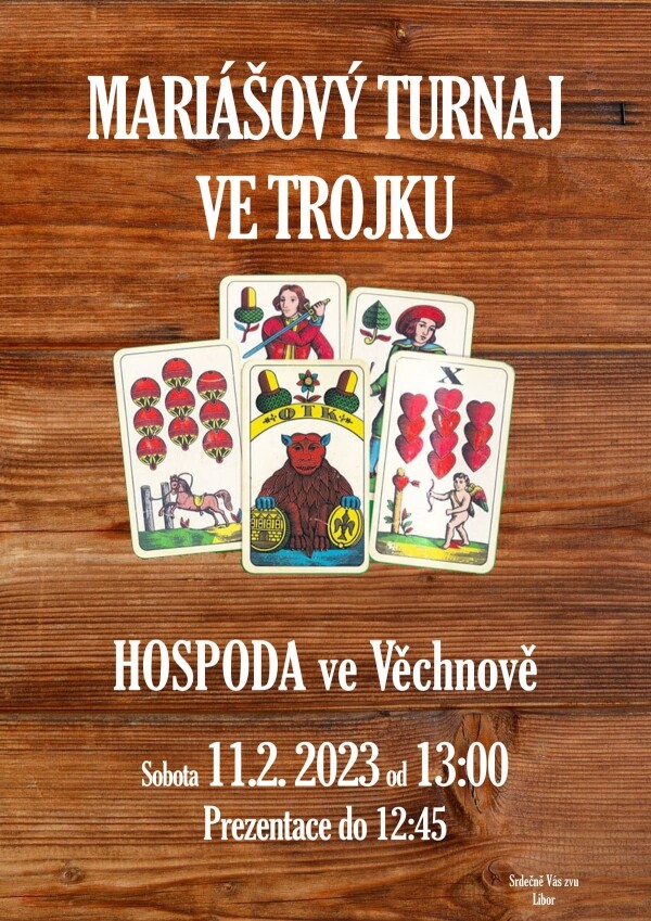 Mariášový turnaj ve trojku (foto 1)