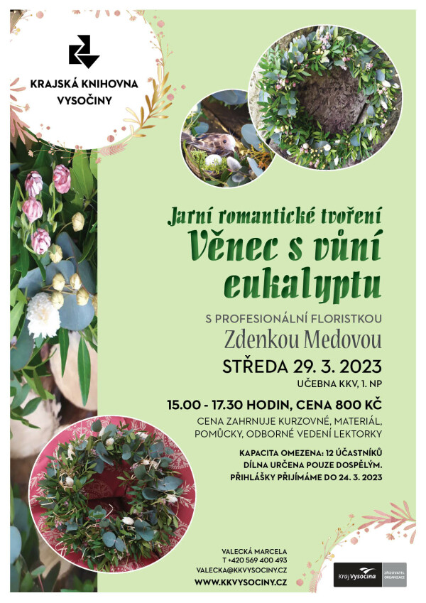 Jarní romantické tvoření - Věnec s vůní eukalyptu (foto 1)