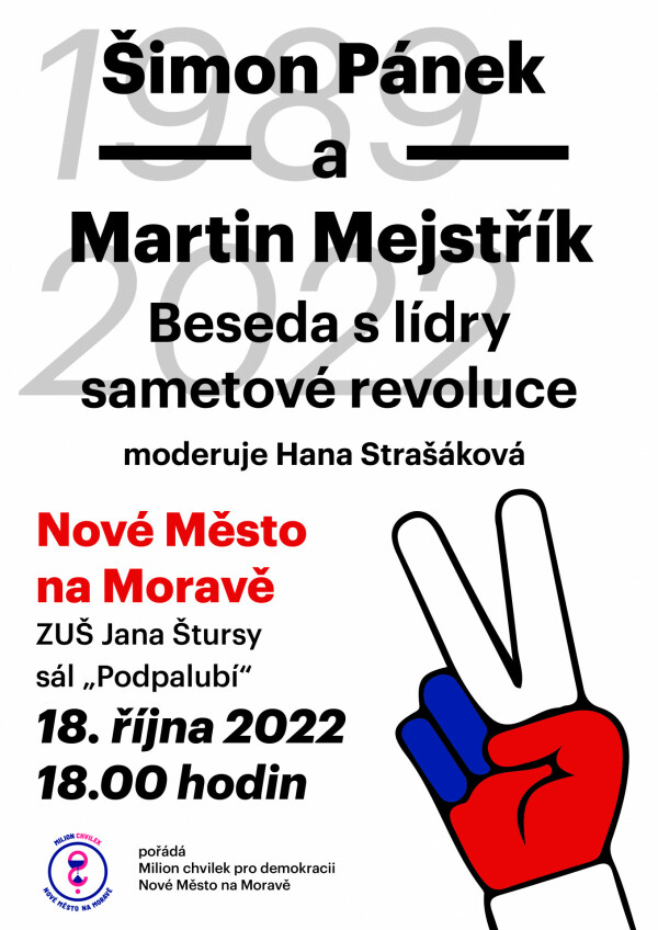 Beseda s lídry sametové revoluce - Šimon Pánek a Martin Mejstřík (foto 1)