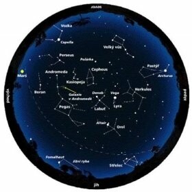 pozorování večerní oblohy hvězdářským dalekohledem (foto 1)