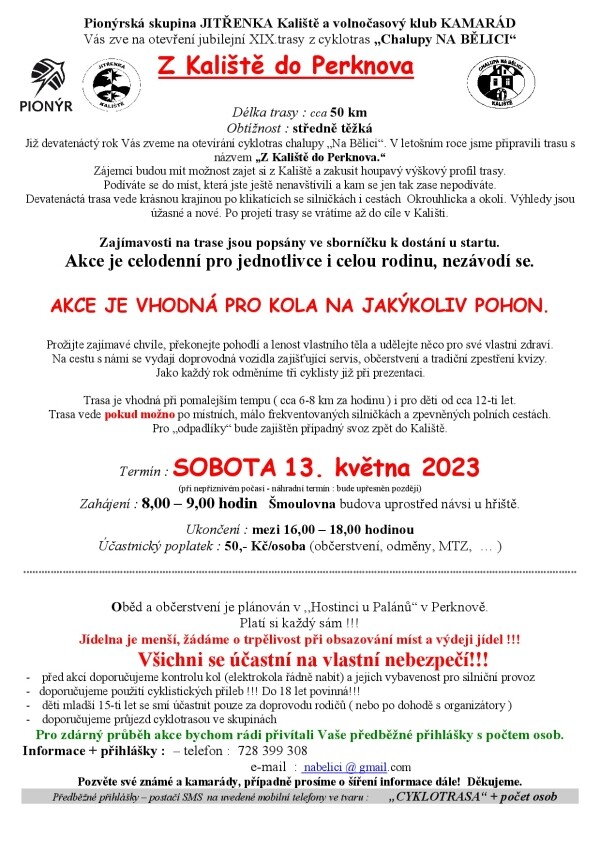 Otevření cyklotrasy - Z Kaliště do Perknova (foto 1)