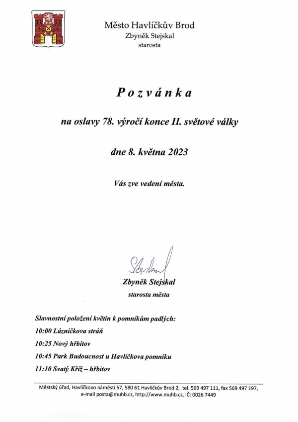 POZVÁNKA na oslavy 78.výročí konce II.svět.války (foto 1)