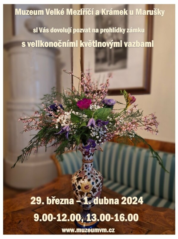 Prohlídka zámku s velikonočními květinovými vazbami (foto 1)