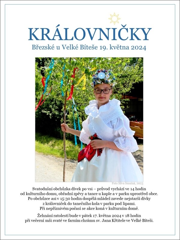 KRÁLOVNIČKY - SVATODUŠNÍ OBCHŮZKA DÍVEK PO VSI (foto 1)