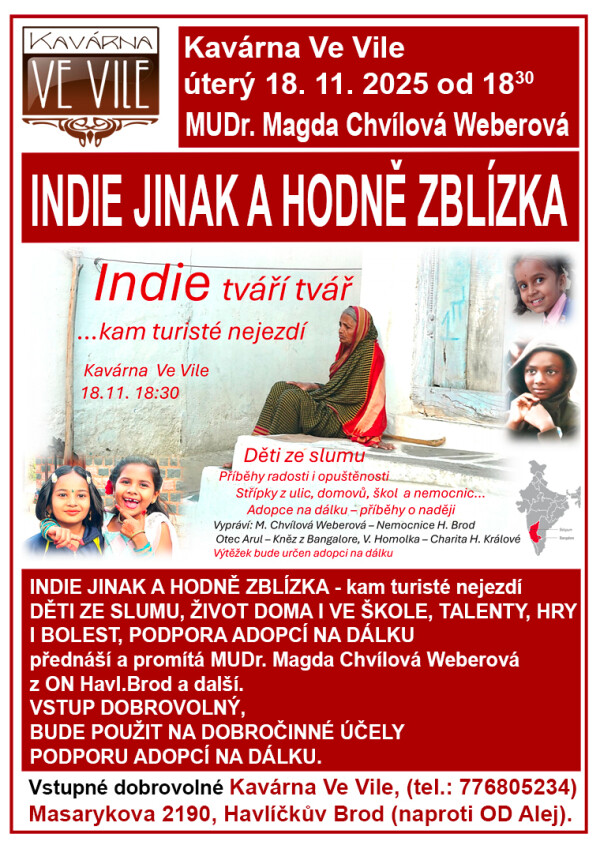 Cestovatelská beseda - INDIE JINAK A HODNĚ ZBLÍZKA (foto 1)